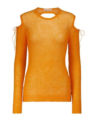 Cecilie Bahnsen Greta Mohair-blend Top - Orange