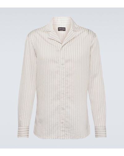 Giorgio Armani Lyocell-blend Shirt - White
