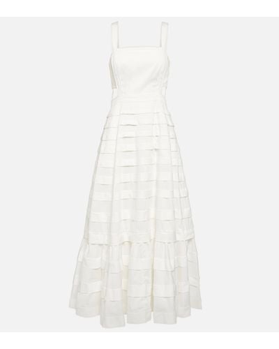 Jonathan Simkhai Tiered Cotton-blend Maxi Dress - White