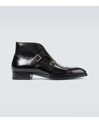 Tom Ford Zapatos Sutherland con hebilla doble - Negro
