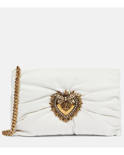 Dolce & Gabbana Bolso al hombro Devotion Soft Small de piel - Blanco