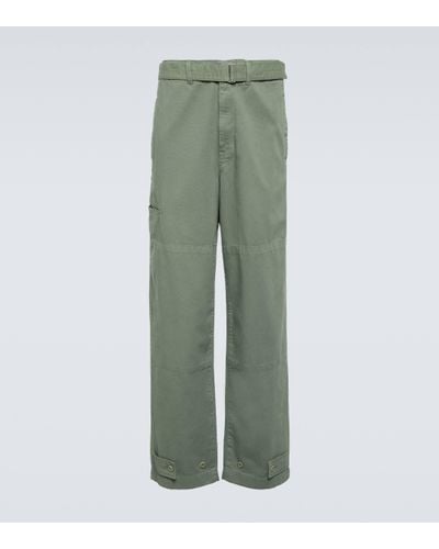 Lemaire Belted Denim Trousers - Green