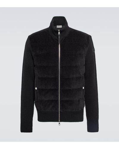 Moncler Corduroy And Wool Jacket - Black