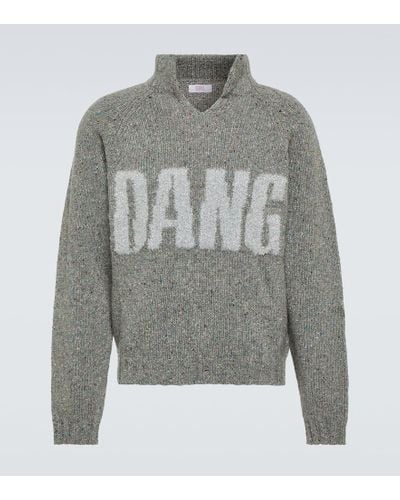ERL Intarsia Wool-blend Sweater - Gray