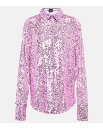 Tom Ford Sequined Shirt - Pink