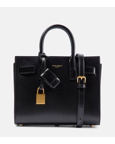 Saint Laurent Cabas Sac De Jour Baby en cuir - Noir