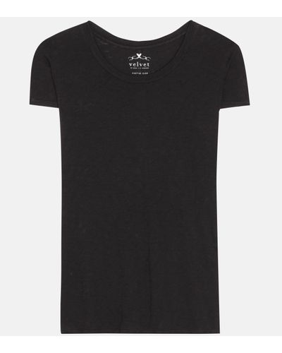 Velvet Odelia Cotton T-shirt - Black
