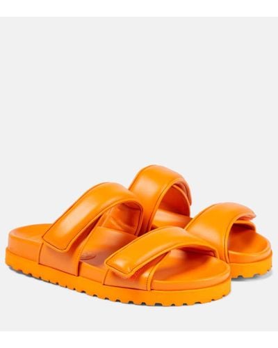 Gia Borghini Gia X Pernille Teisbaek Perni 11 Leather Sandals - Orange