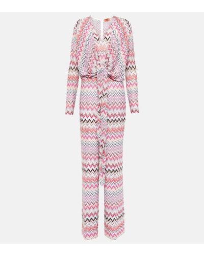 Missoni Printed Lame Jumpsuit - Pink