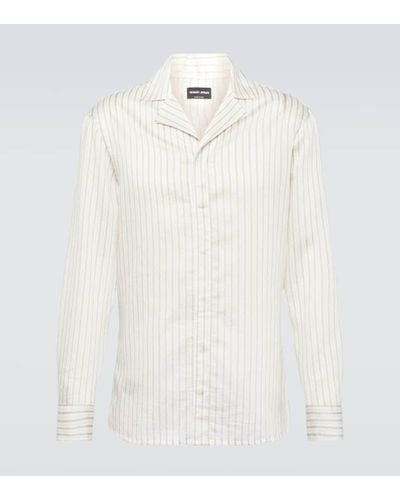 Giorgio Armani Lyocell-blend Shirt - White
