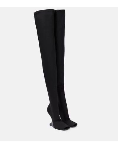 Rick Owens Lilies Cantilever Over-the-knee Boots - Black