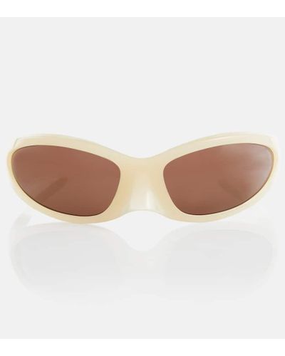 Balenciaga Skin Oval Sunglasses - Brown