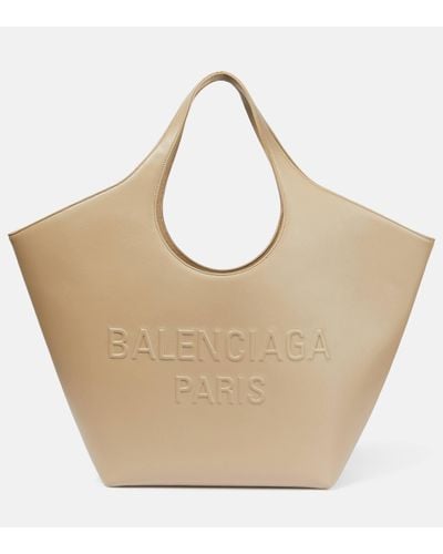 Balenciaga Mary-kate Medium Leather Tote Bag - Natural