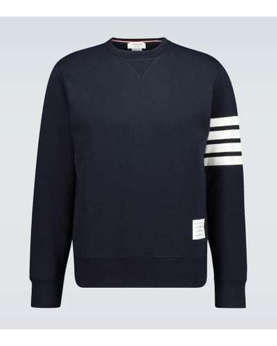Thom Browne Sweatshirt 4-Bar aus Baumwolle - Blau