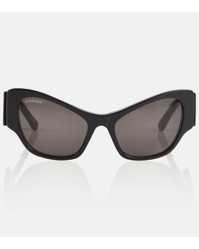 Balenciaga Rectangular Acetate Sunglasses - Brown