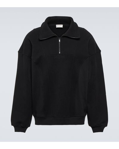 Saint Laurent Sweat-shirt en coton - Noir