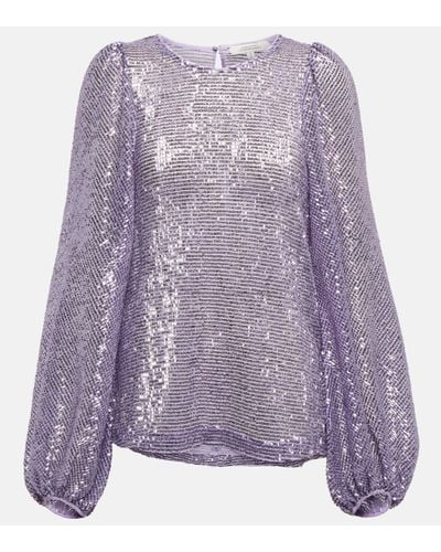 Dorothee Schumacher Sparkling Moment Sequined Blouse - Purple