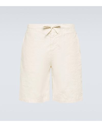 Frescobol Carioca Sergio Linen-blend Bermuda Shorts - White