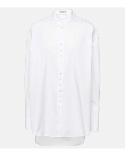 The Row Camisa oversized de popelin de algodon - Blanco