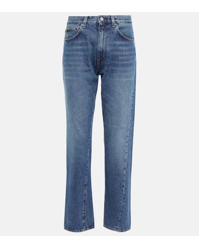 Totême Mid-rise Twisted-seam Straight Jeans - Blue