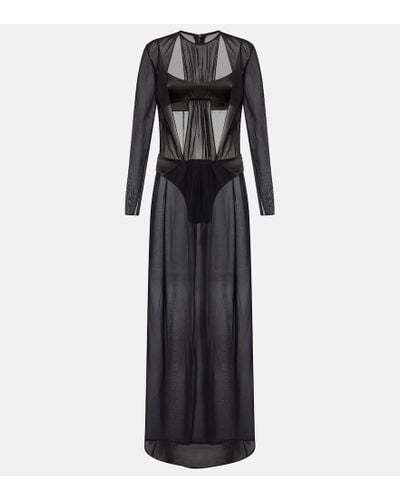 Christopher Esber Boudica Cutout Silk Maxi Dress - Black