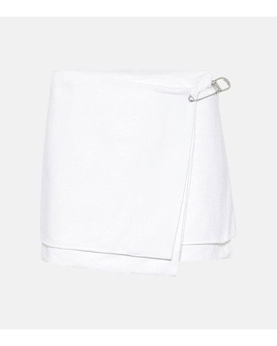 Prada Cotton-blend Tweed Wrap Miniskirt - Multicolour