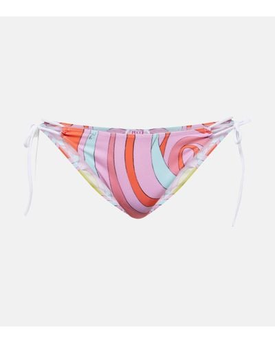 Emilio Pucci Marmo Printed Bikini Bottoms - Pink