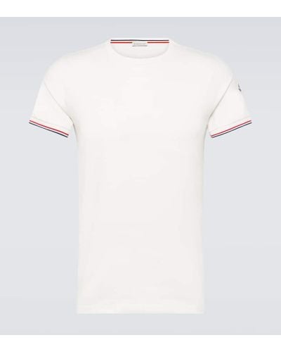 Moncler T-Shirt aus einem Baumwollgemisch - Weiß