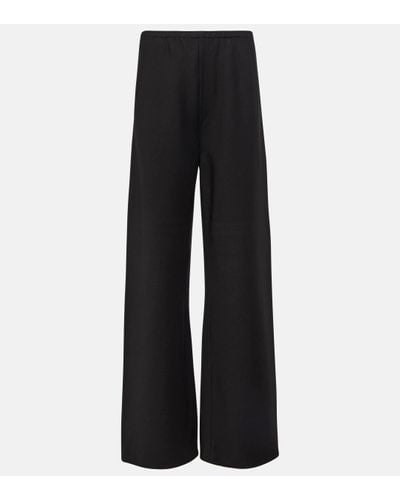 Wardrobe NYC Wool-blend Wide-leg Trousers - Black