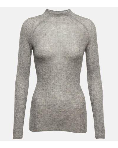 Wolford Air Knitted Virgin Wool Top - Grey