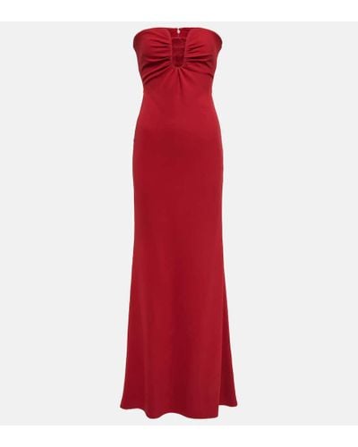 Roland Mouret Strapless Cady Gown - Red