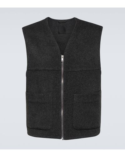 Givenchy Cashmere And Wool Zipped Vest - Black