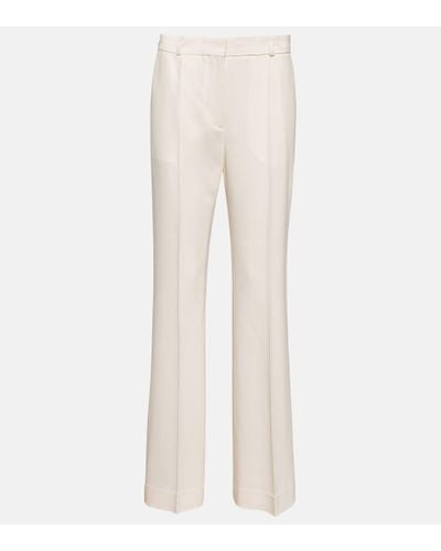 Totême High-rise Crepe Straight Trousers - White