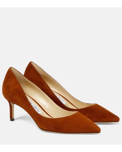 Jimmy Choo Romy 60 Leather Court Shoes - Brown