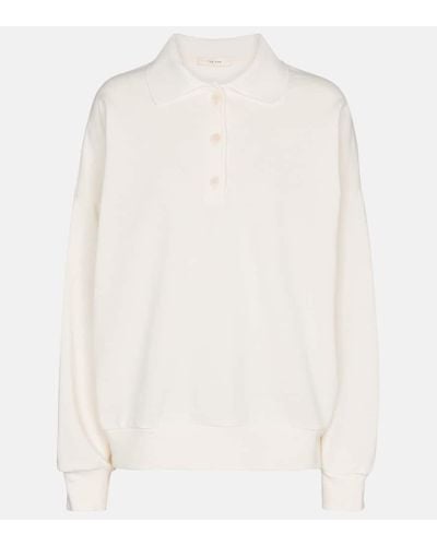 The Row Corzas Cotton Polo Sweater - White