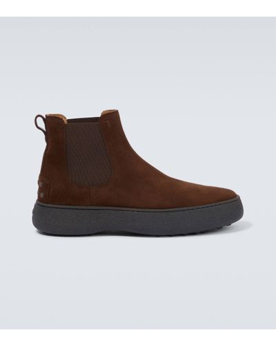 Tod's W.g. Suede Chelsea Boots - Brown