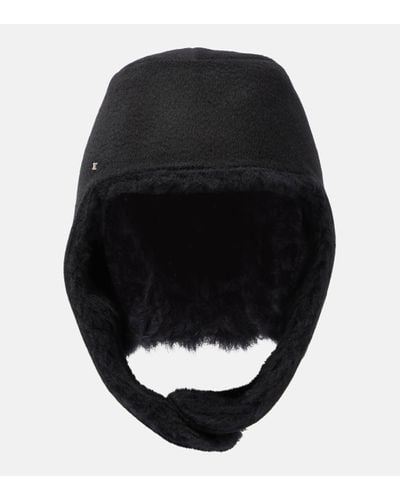 Max Mara Eridan Camel Hair Hat - Black