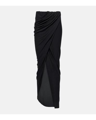 Rick Owens Gonna lunga Long Vered in crepe di jersey - Nero