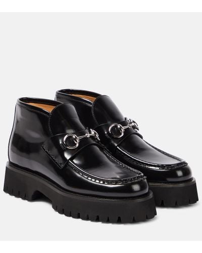 Gucci Ankle Boot With Horsebit - Black