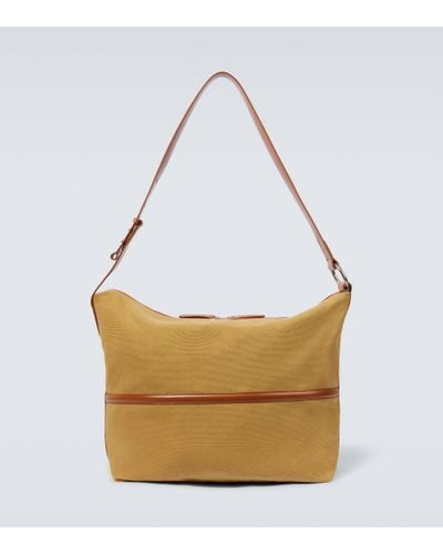 Dries Van Noten Leather-trimmed Tote Bag - White
