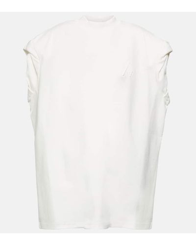 The Attico T-Shirt Laurie aus Baumwolle - Weiß