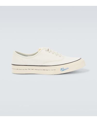 Visvim Logan Deck Lo Sipe Canvas Sneakers - White