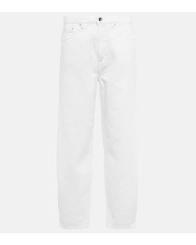 Totême Jeans a vita alta con gamba arrotondata - Bianco