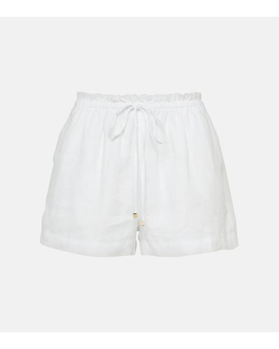 Heidi Klein White Bay Linen Shorts
