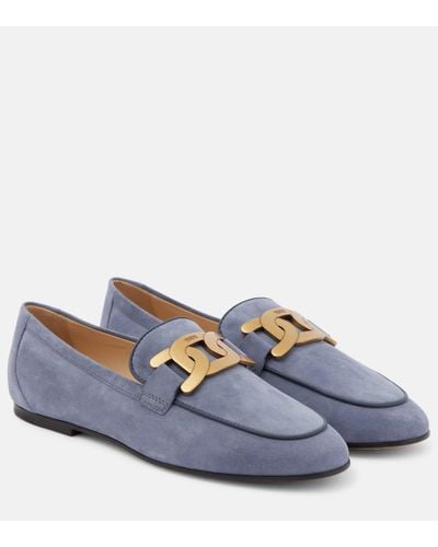 Tod's Kate Suede Loafers - Blue