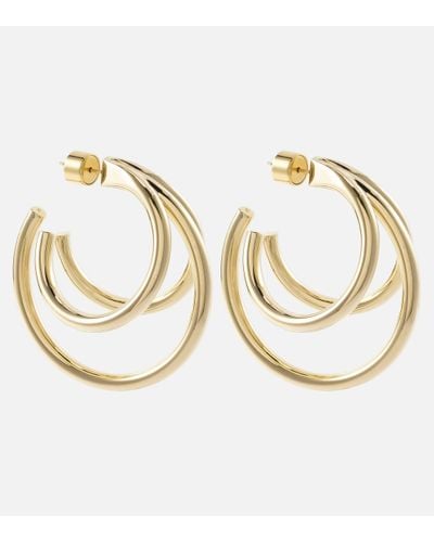 Jennifer Fisher Triple Baby 10kt Gold-plated Hoop Earrings - Metallic