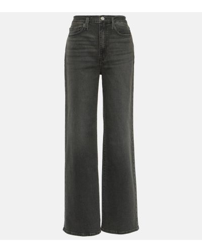 FRAME High-Rise Wide-Leg Jeans Le Jane - Grau