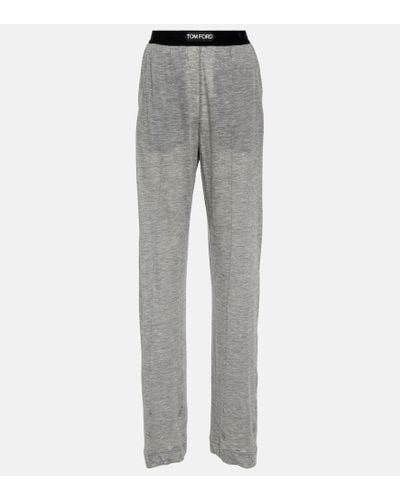 Tom Ford Pantaloni pigiama in cashmere - Grigio