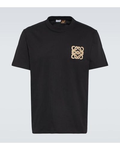Loewe Paula's Ibiza T-Shirt Anagram aus Baumwoll-Jersey - Schwarz