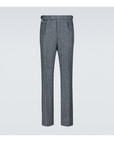 Raf Simons Wide-fit Trousers With Ankle Zippers - Blue